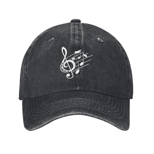 Cartoon Black Note Pentagram Printed unisex baseball cap adjustable cap outdoor sun hats trucker hat