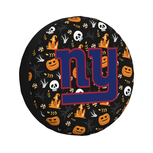 New York Giants Print Pumpkin Castle Small Printed Car Tire Cover Tire Dust Cover