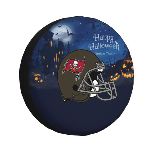 Tampa Bay Buccaneers printed car tire cover Happy Halloween printed tire dust cover