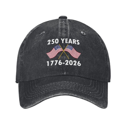 America Flag 250 Years Printed unisex baseball cap outdoor hats adjustable cap trucker gift hat