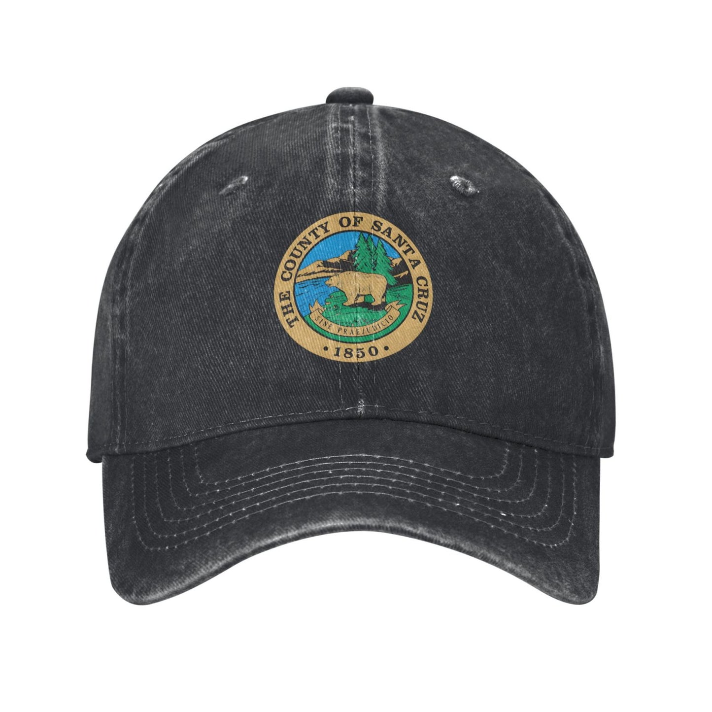 THE COUNTY OF SANTA CRUZ 1850 Printed unisex baseball cap adjustable cap outdoor sun hats trucker hat