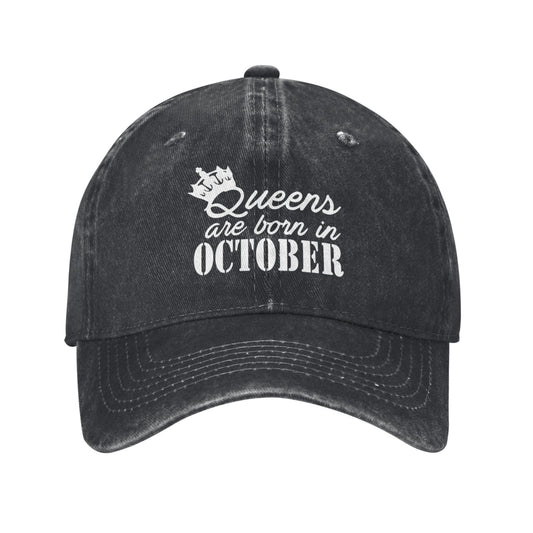 Birthday Gift For Queens Are Born In October Printed unisex baseball cap adjustable cap outdoor sun hats trucker hat