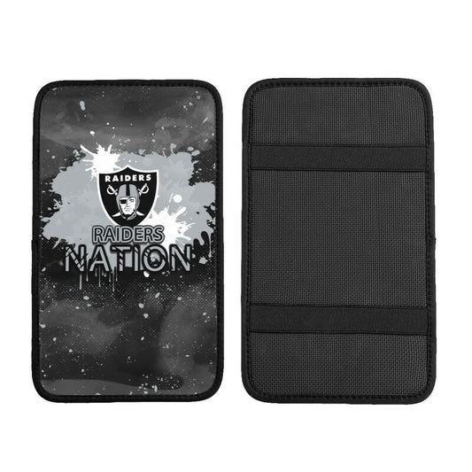Las Vegas Raiders print car center console armrest pad Car armrest box protective cover