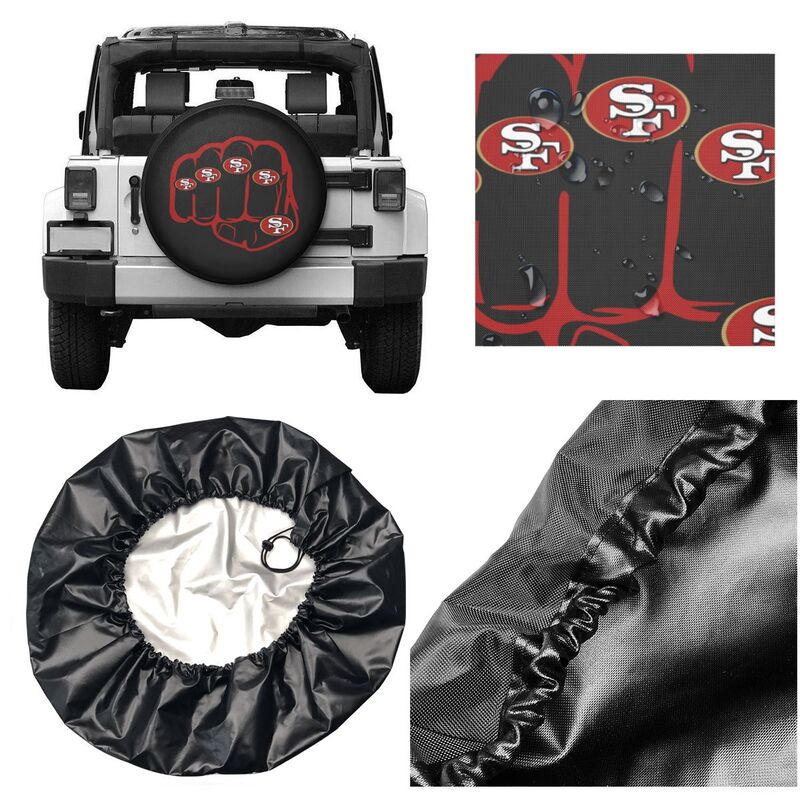 San Francisco 49ers Print tire protection cover car spare tire dust protection covers