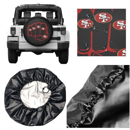 San Francisco 49ers Print tire protection cover car spare tire dust protection covers