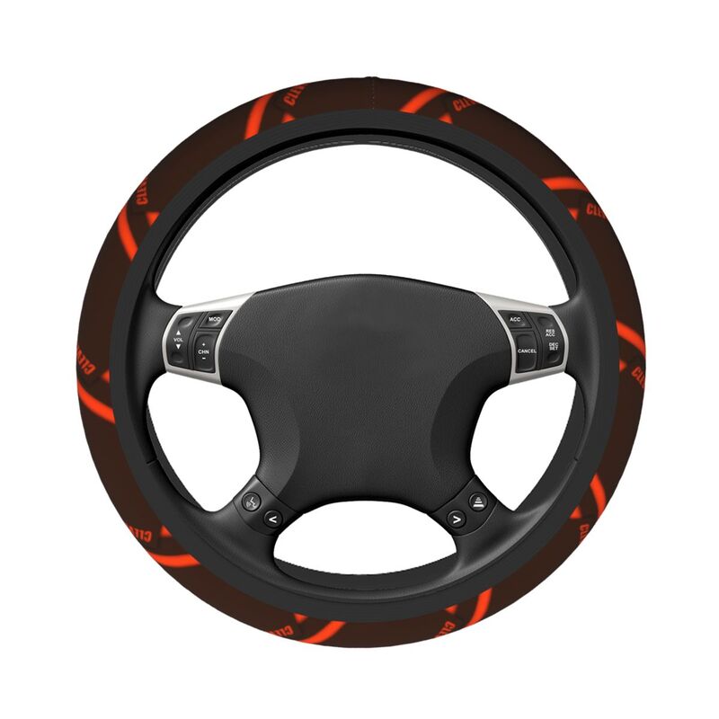Cleveland Browns 1 Printed breathable elastic steering wheel cover anti slip cover