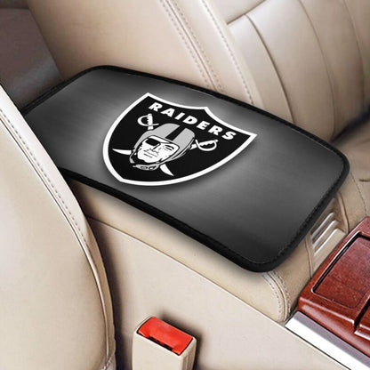 Car armrest box pad Las Vegas Raiders 2 Printed center armrest box pad protective pad