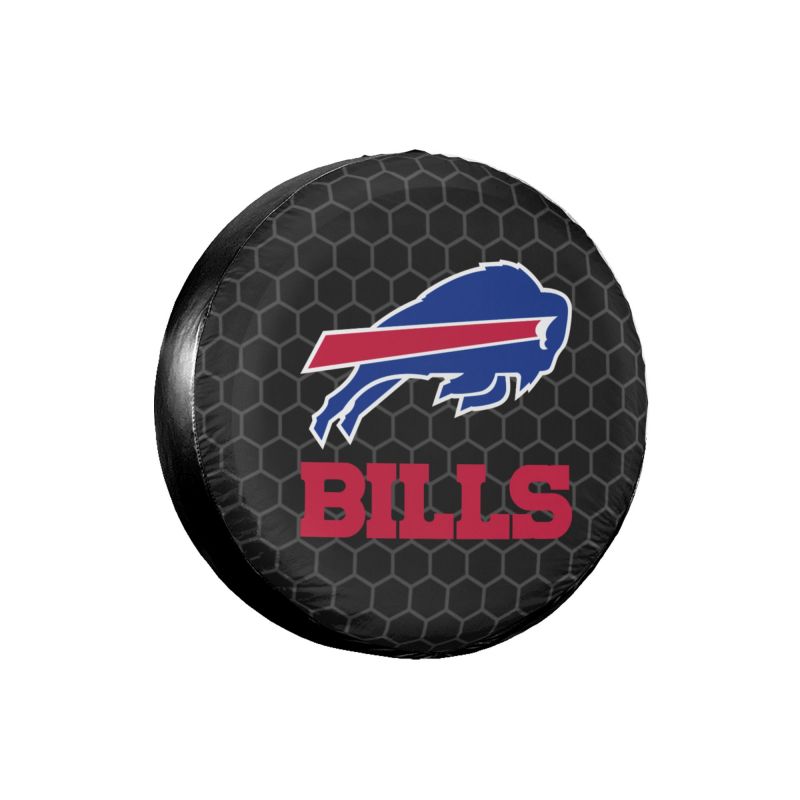 Buffalo Bills Grid printed car tire cover dustproof and waterproof tire cover