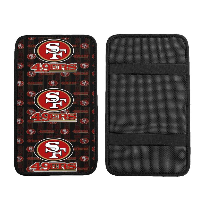 Car armrest box pad San Francisco 49ers 3 Printed central armrest box elbow pad