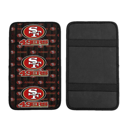 Car armrest box pad San Francisco 49ers 3 Printed central armrest box elbow pad