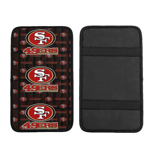 Car armrest box pad San Francisco 49ers 3 Printed central armrest box elbow pad