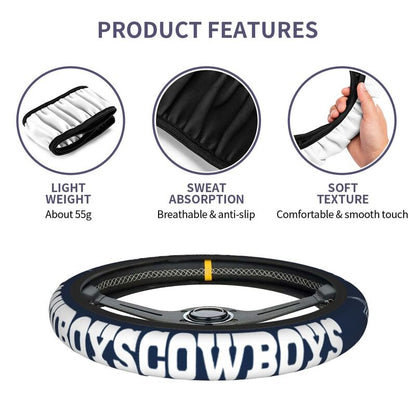 Dallas Cowboys 6 Printed breathable anti slip cover elastic steering wheel cover