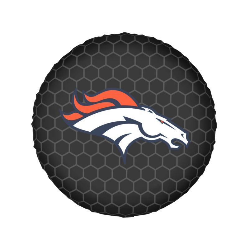 Denver Broncos Grid printed car tire cover dustproof and waterproof tire cover