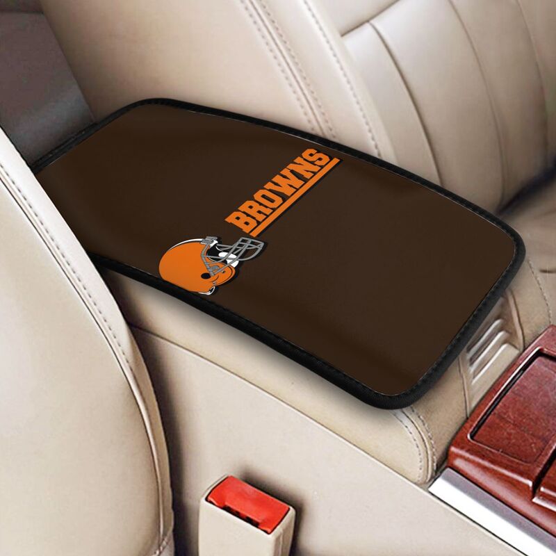 Car armrest box pad Cleveland Browns Printed central armrest box pad protective pad