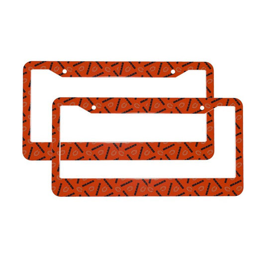 Chicago Bears Print front rear license plate holder circular hole license plate holder (one pair)