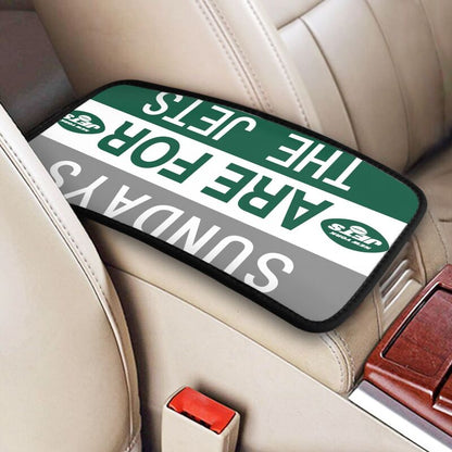 New York Jets Personalized printed car armrest cover Car handrail box cushion