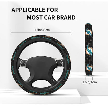Miami Dolphins Printed elastic steering wheel cover breathable protective cover