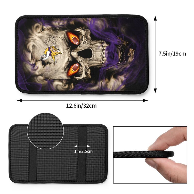 Minnesota Vikings Printed car armrest box pad elbow support anti slip pad