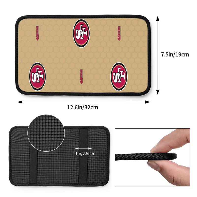 Car armrest box pad San Francisco 49ers 2 Printed center armrest box pad protective pad