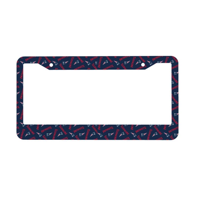 New England Patriots Print front rear license plate holder circular hole license plate holder (one pair)