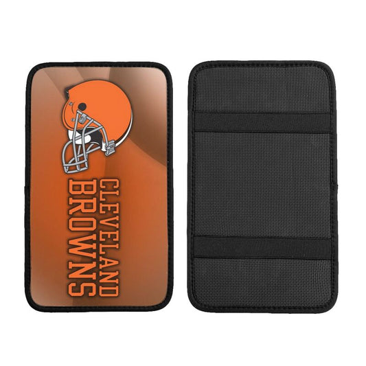 Car armrest box pad Cleveland Browns Printed center armrest box pad protective pad