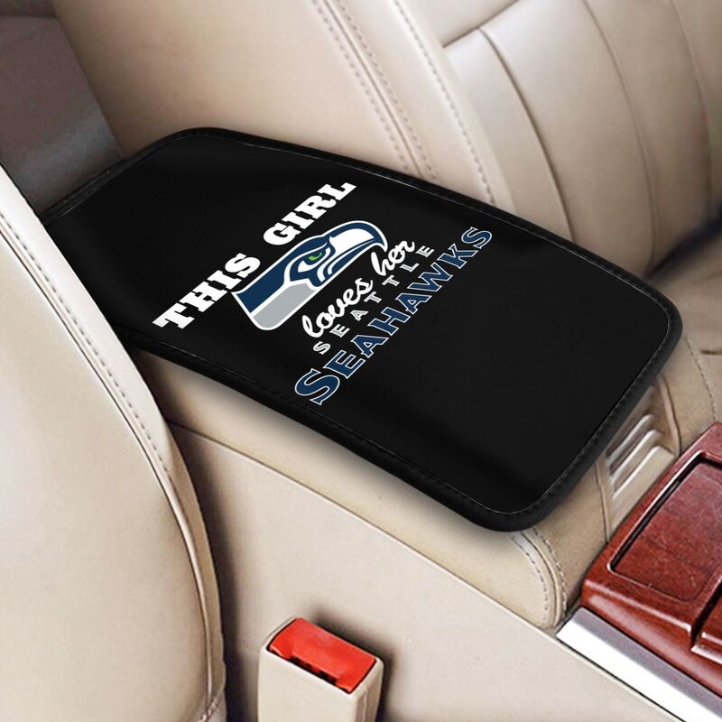 Seattle Seahawks Printing car center console pad car armrest protective cover
