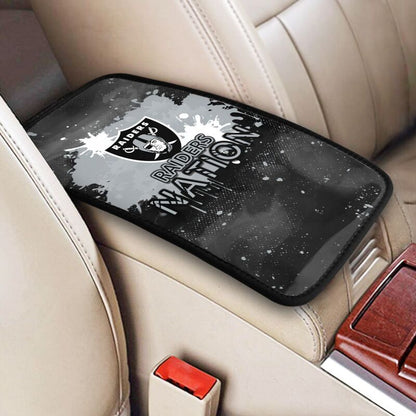Las Vegas Raiders print car center console armrest pad Car armrest box protective cover