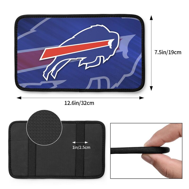 Car armrest box pad Buffalo Bills 4 Printed central armrest box cushion protective pad