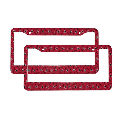 Atlanta Falcons Print front rear license plate holder circular hole license plate holder (one pair)