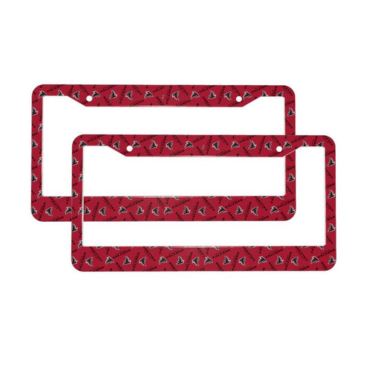 Atlanta Falcons Print front rear license plate holder circular hole license plate holder (one pair)