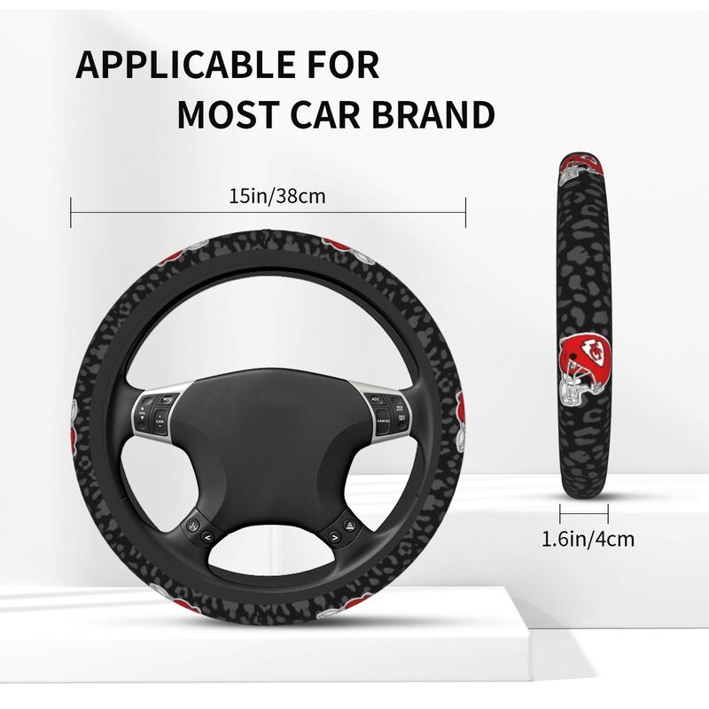 Kansas City Chiefs Printed elastic steering wheel cover car steering wheel protective cover