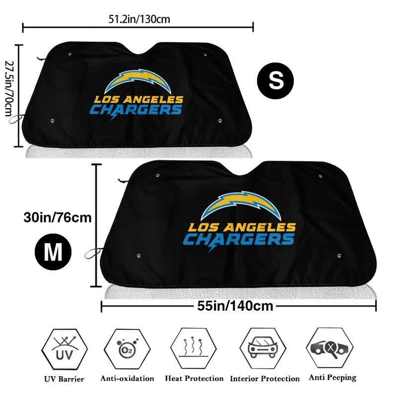 San Diego Chargers 4 Print suitable for front Car windshield sunshades Car windshield sunshades