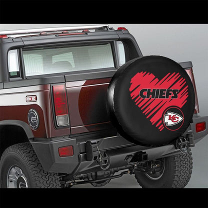 Kansas City Chiefs Printed car spare tire dust protection cover tire protection cover