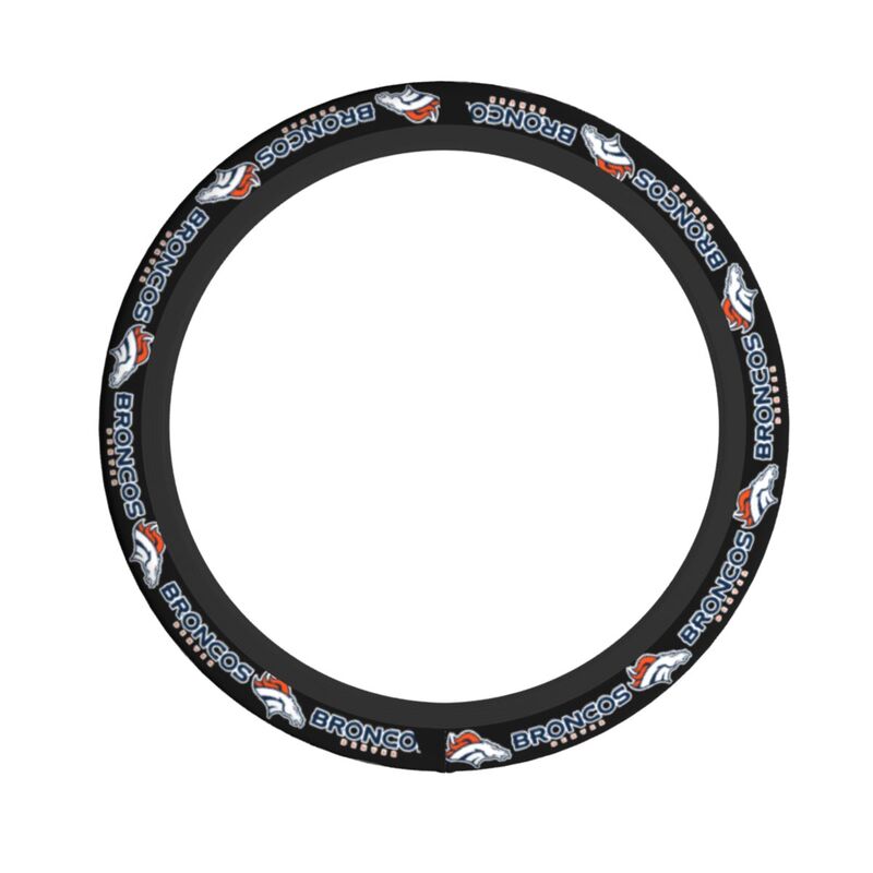 Denver Broncos Printed car protective cover elastic steering wheel cover