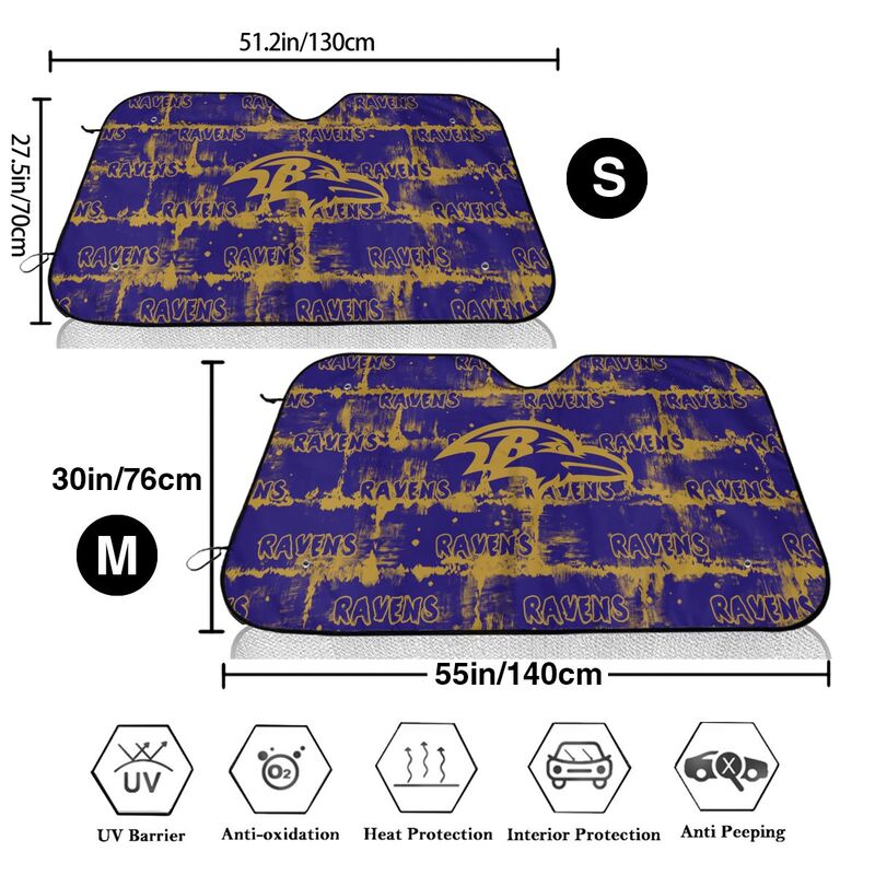 Baltimore Ravens Printed front windshield sunshade car windshield sunshade (multi size)