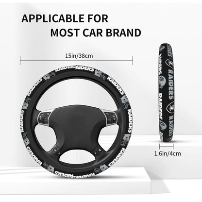 Las Vegas Raiders 2 Printed elastic steering wheel cover car steering wheel protective cover