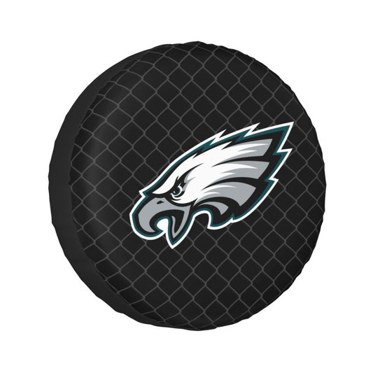 Philadelphia Eagles Grid background car tire waterproof dustproof protective cover