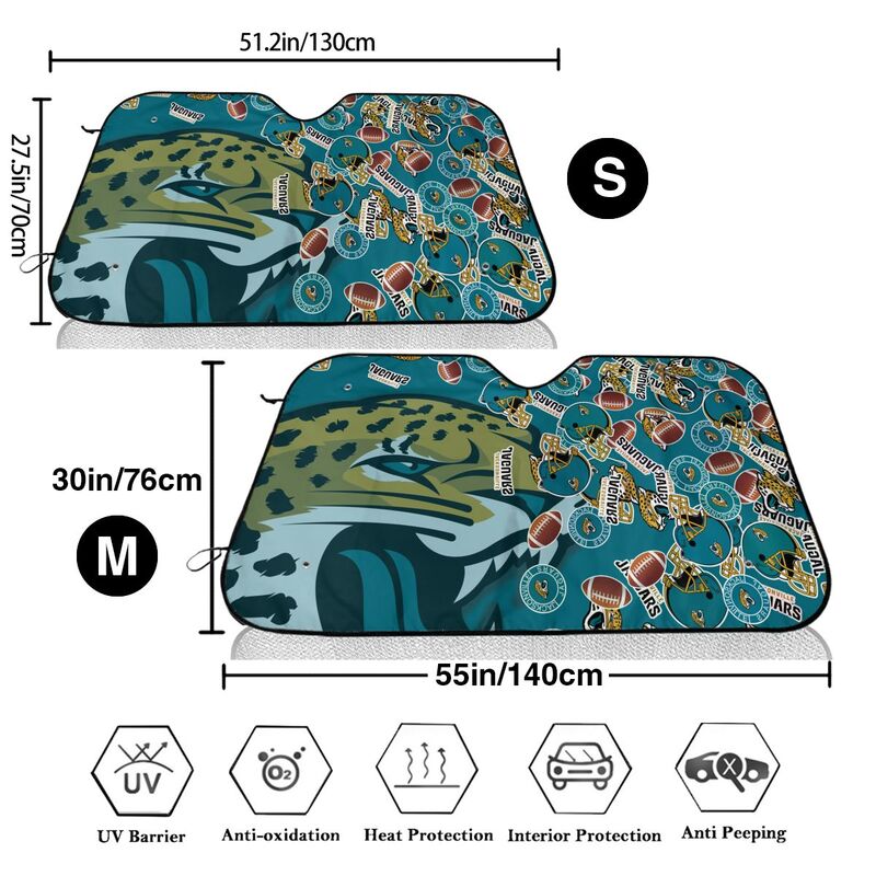 Jacksonville Jaguars Print multiple sizes car windshield sunshade panel car windshield sunshade cover