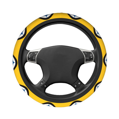 Pittsburgh Steelers 1 Printed breathable elastic steering wheel anti slip cover