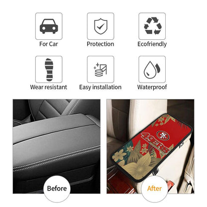 San Francisco 49ers Car armrest box protective cover car center console armrest pad