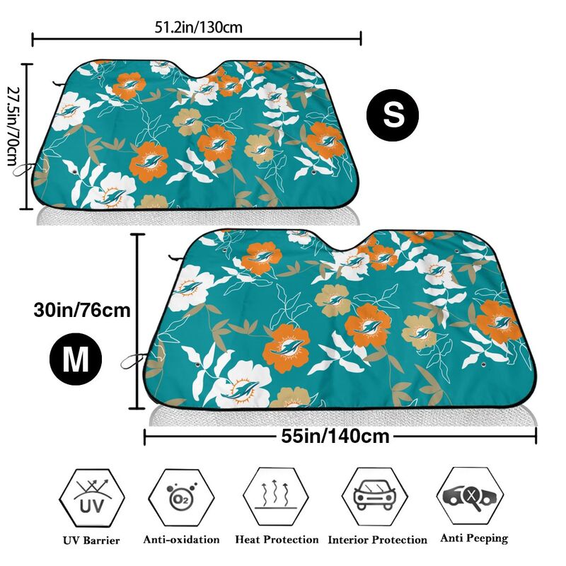 Miami Dolphins Printed car windshield sunshade front windshield sunshade (multi size)