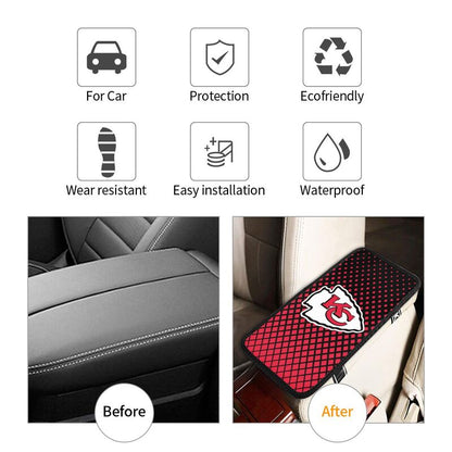 Kansas City Chiefs Car handrail box cushion Personalized printed car armrest cover