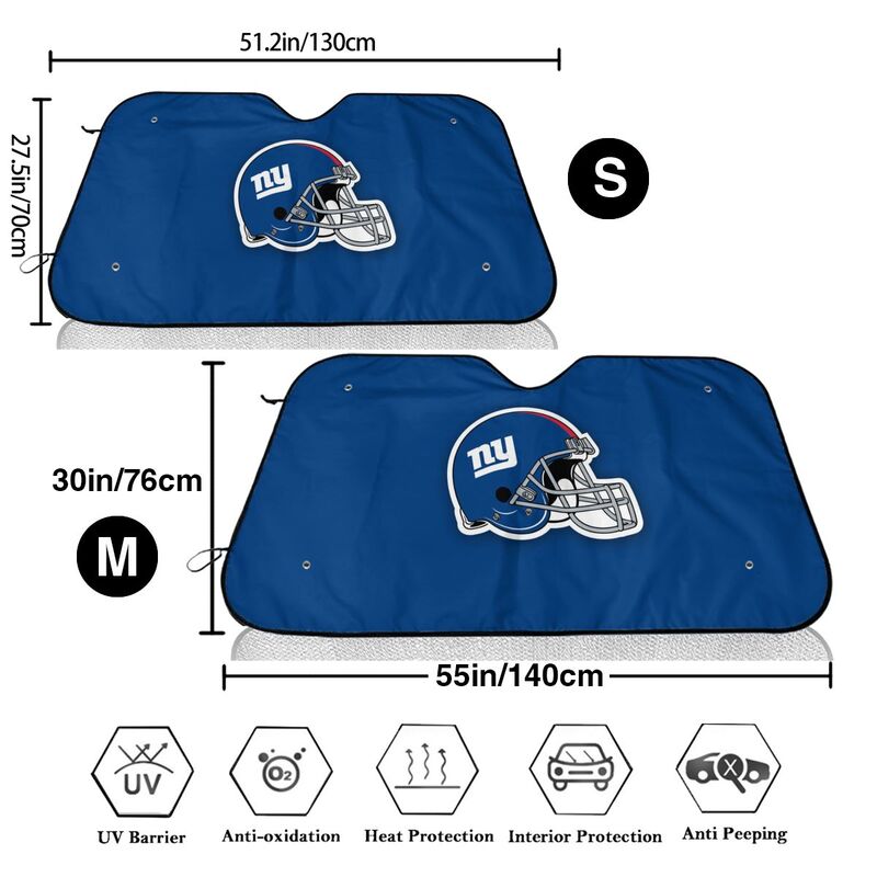 New York Giants 2 Print Car windshield sunshades suitable for front Car windshield sunshades