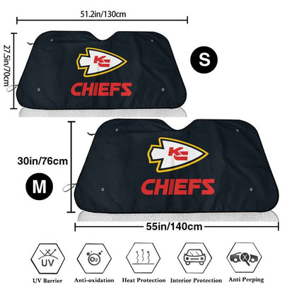 Kansas City Chiefs 2 Print suitable for front Car windshield sunshades Car windshield sunshades