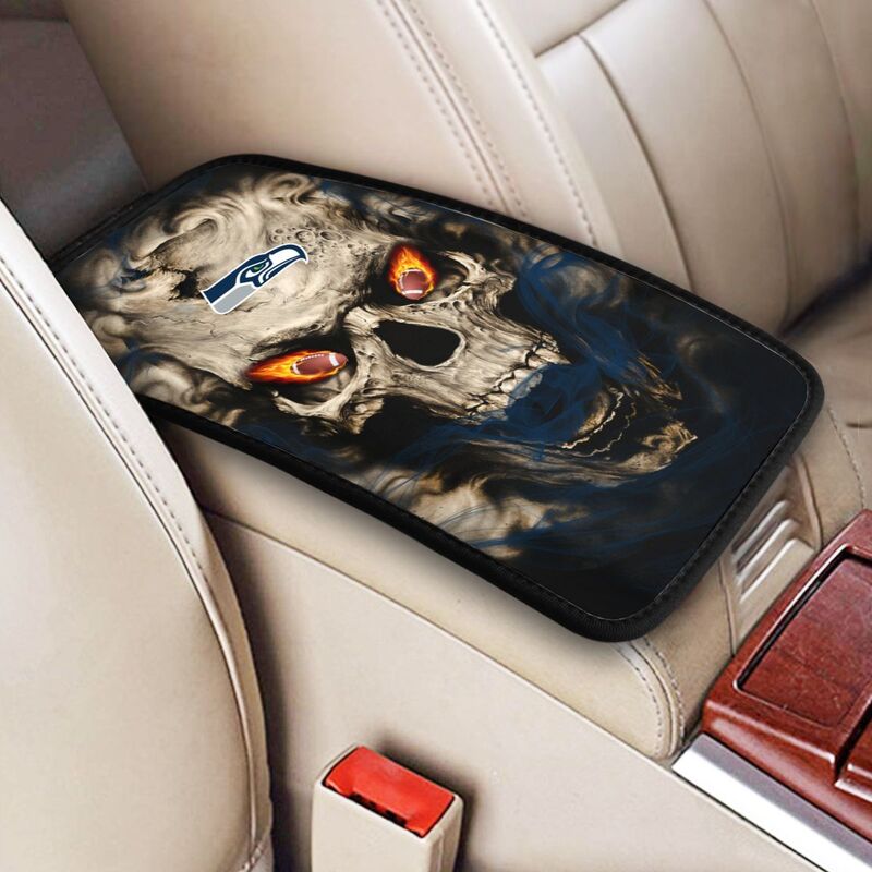 Seattle Seahawks Printed car armrest box pad elbow support anti slip pad
