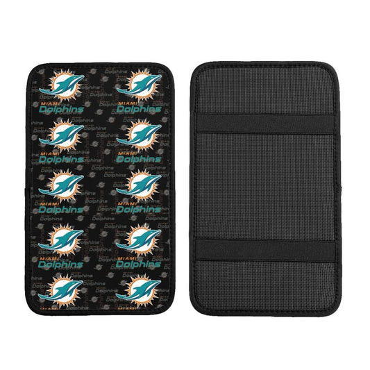 Miami Dolphins2 Printed car armrest box pad elbow protection pad
