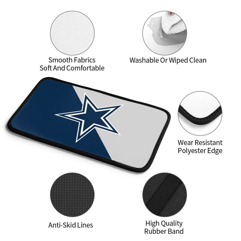 Car armrest box pad Dallas Cowboys 3 Printed central armrest box elbow pad