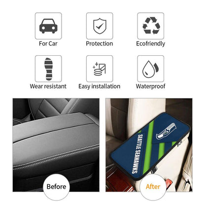 Car armrest box pad Seattle Seahawks Printed central armrest box pad protective pad