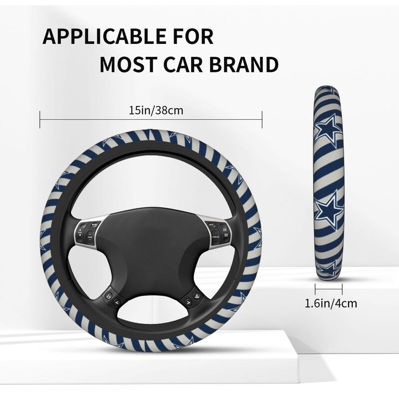 Dallas Cowboys 1 Printed breathable elastic steering wheel anti slip cover