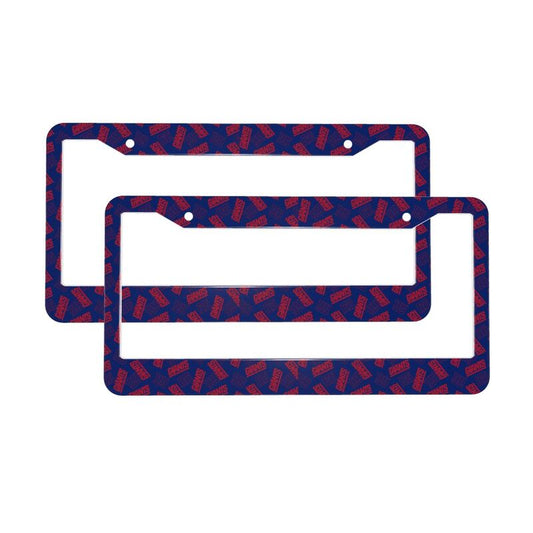 New York Giants Print front rear license plate holder circular hole license plate holder (one pair)